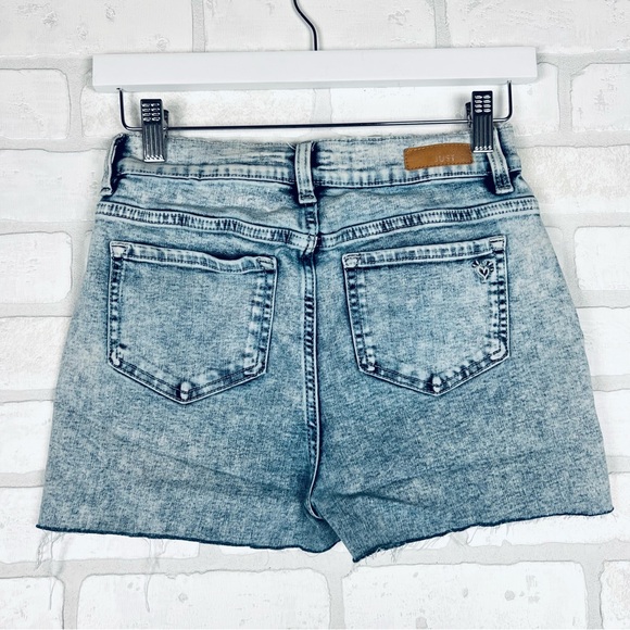 Justice Premium Denim Girls Jean Short Light Blue Acid Wash Shorts Size 16 - Picture 11 of 11